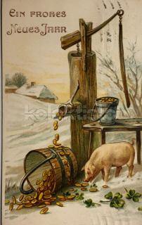 400 Kč GEN Pohlednice PŘÁNÍ PENÍZE, NOVÝ ROK, GEN140188