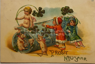 550 Kč GEN Pohlednice PŘÁNÍ PENÍZE, PRASÁTKA, GEN140199