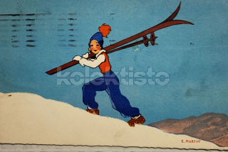 100 Kč GEN Pohlednice LYŽOVÁNÍ, GEN141224