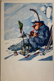 400 Kč GEN Pohlednice LYŽOVÁNÍ, GEN141276