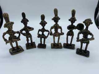 Figurky muzikantů z bronzu AFRIKA