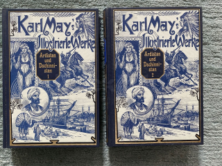 Knhy Hulánova láska, sada 2 knih, autor Karl May, reedice, německy, ilustroval Josef Ulrich