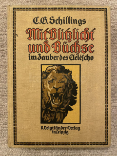 Kniha cestopis MIT BLITZLICHT UND BÜCHSE, originální vazba