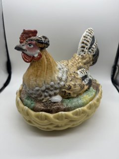 Porcelánová dóza SLEPICE