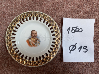 Porcelánový talíř Vilém II.