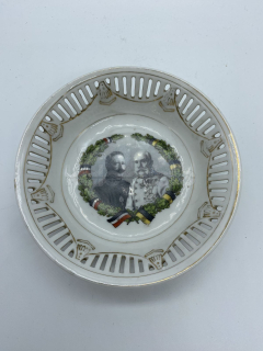 Porcelánová miska Franz Josef a Vilém II.