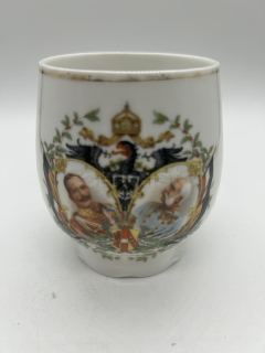 Porcelánový hrnek Franz Josef a Vilém II.