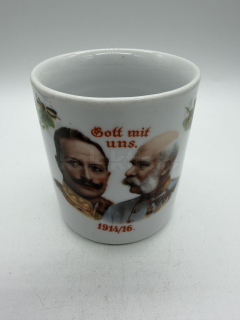 Porcelánový hrnek Franz Josef a Vilém II.