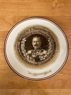 Porcelánový talíř Vilém II.