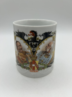 Porcelánový hrnek Franz Josef a Vilém II.