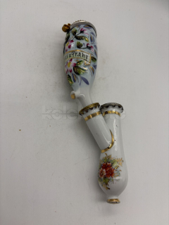 Porcelánová fajfka POZDRAV Z PRAHY s kolínkem