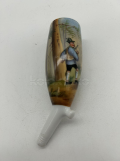 Porcelánová fajfka s loveckým motivem