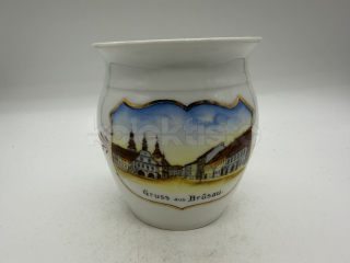 Porcelánový hrnek s obrázkem obce BRÜSAU - Březová nad Svitavou