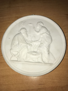 Porcelánový medailon, biskvit