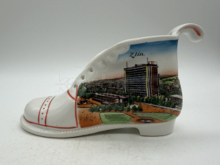 Porcelánová bota s obrázkem města ZLÍN