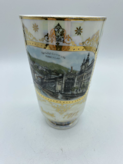 Porcelánový lázeňský pohárek Karlovy Vary