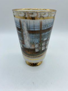 Porcelánový lázeňský pohárek Karlovy Vary