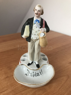 Porcelánová soška, stojánek na doutníky