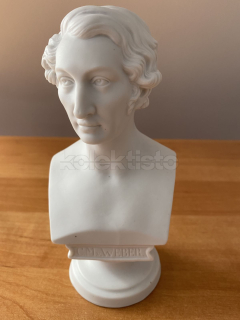 Porcelánová busta C.M.Weber, biskvit