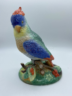 Porcelánová soška papoušek