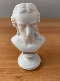Porcelánová busta SCHILLER, biskvit