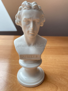 Porcelánová busta Schiller, biskvit