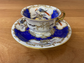 Porcelánový moka šálek s podšálkem zn. KRONACH BAVARIA