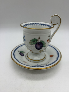 Porcelánový moka šálek s podšálkem zn. Richard Ginobi
