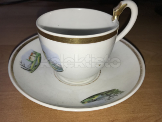 Porcelánový šálek s podšálkem