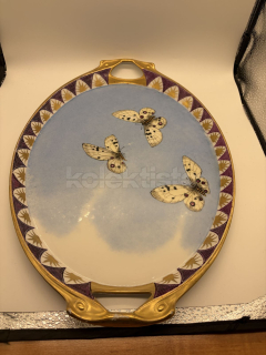 Porcelánový tác, sign. B. Leimgruber