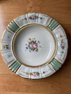 Porcelánový malovaný talíř hluboký