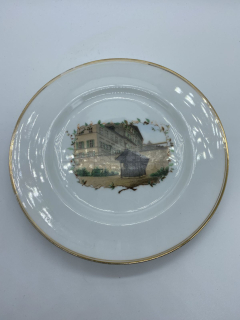 Porcelánový dezertní talíře s obrázkem Karlových Varů
