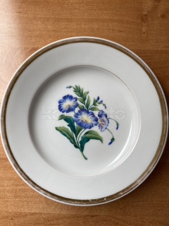 Porcelánový dezertní talířek s malbou květin, 3 druhy, cena za 1 ks