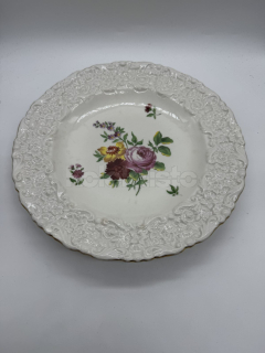 Porcelánový plastický talíř s malbou