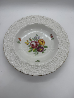 Porcelánový plastický talíř s malbou, cena za 1 ks
