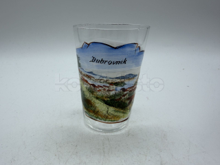 Sklenice s obrázkem města Dubrovnik