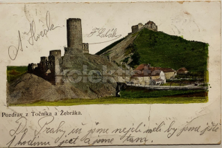 360 Kč BE Pohlednice Točník a Žebrák, CZE104970