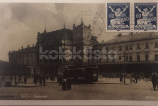 160 Kč BOM Pohlednice Brno TRAMVAJE, NÁDRAŽÍ, CZE105647