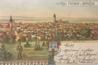 420 Kč DO Pohlednice Domažlice, CZE110154