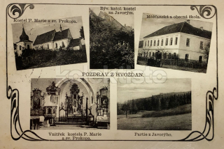 360 Kč PB Pohlednice Hvožďany, CZE120198