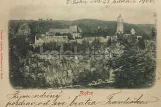 250 Kč PI Pohlednice Zvíkov PLASTICKÁ, CZE120972