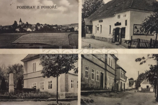 380 Kč PI Pohlednice Mišovice-Pohoří POMNÍKY, OBCHODY, CZE121073